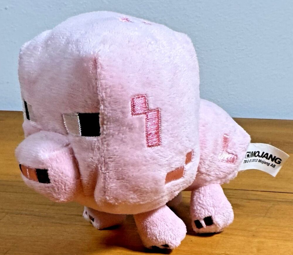 Mojang 2013 Minecraft Pig Plush, Stuffed Animal, Collectible Toy Jinx